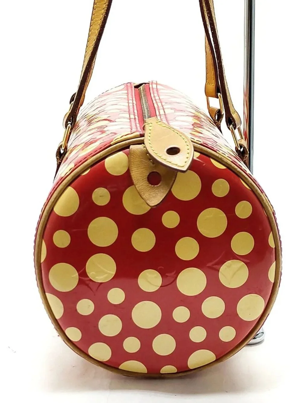 Authentic Louis Vuitton x Yayoi Kusama Papillon Monogram Dots Red Shoulder Bag